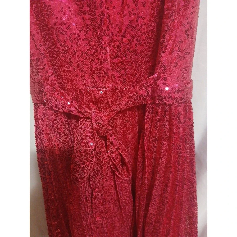 Grace Karin Girls Sequin Dress Sleeveless Prom Party Formal Red Size 12 Year